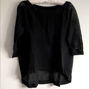 White House Black Market Ribbed Sheer Top